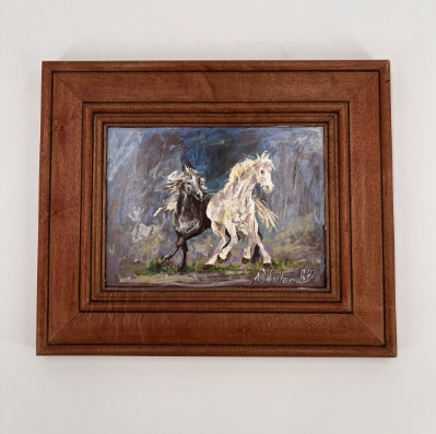 Sisters painting, acrylic, black belt treasures, andrea windham guy, 
