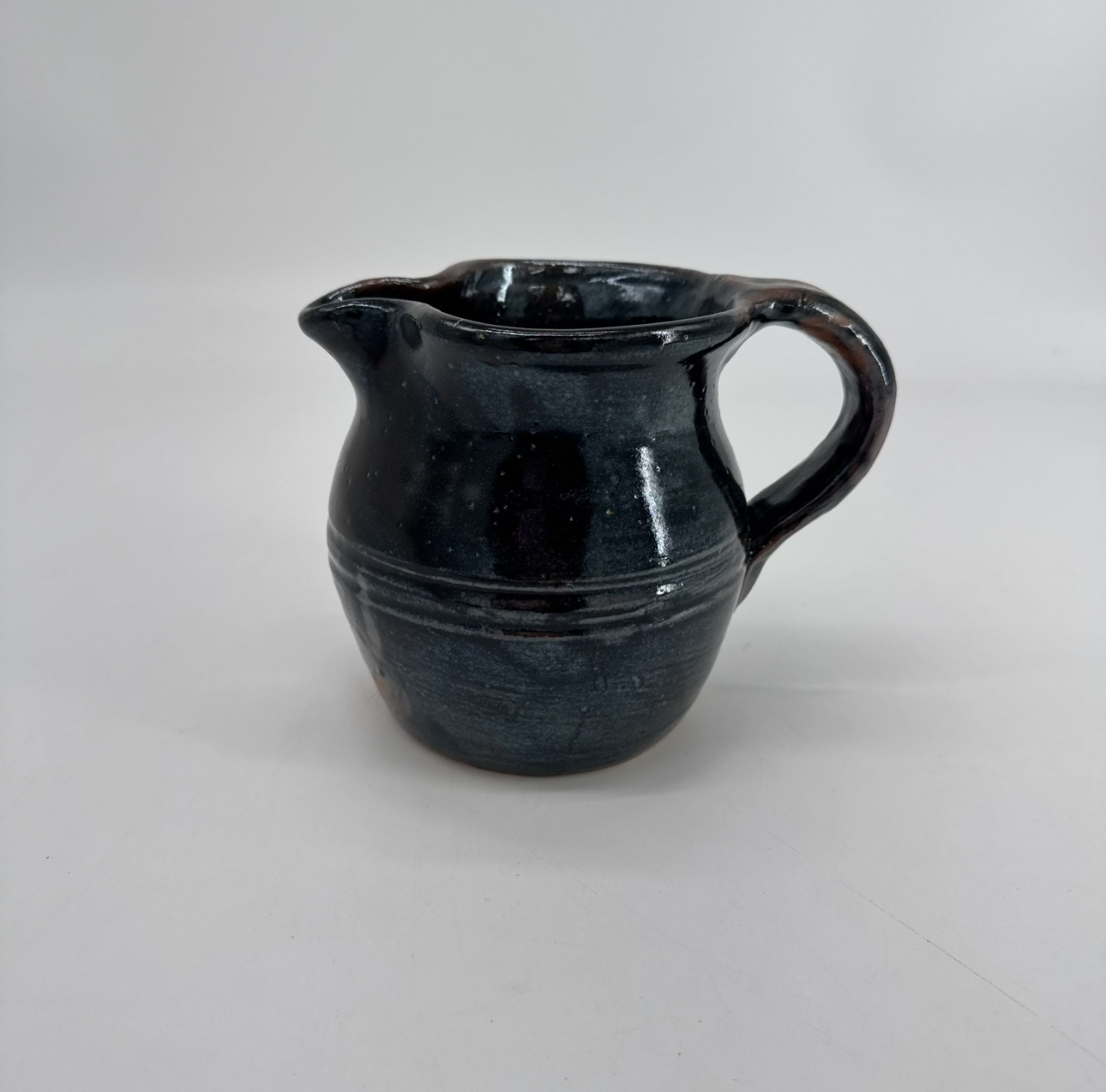 Small Pitcher Allen ham, small pitcher, brown, clay, pottery, handle