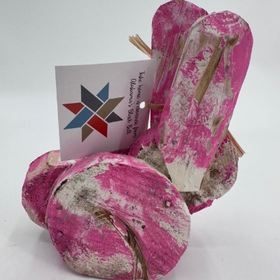 Small Wooden Bunny rickey elliot, hardwood, small wooden bunny, pink, easter