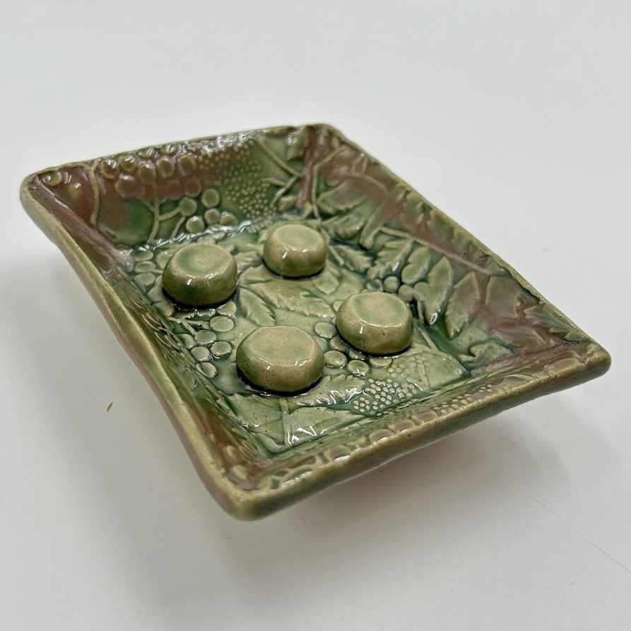 Soap Dish Spoonrest, Spoon Rest, Pottery, handmade, hand-made, hand made, Mary Jane Moore, Black Belt Treasures, 