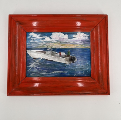 Solo Cast painting, acrylic, black belt treasures, andrea windham guy, 