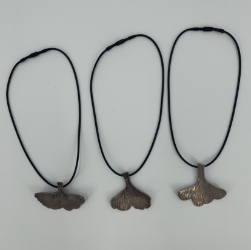 Sterling Silver Ginko Leaf charlie munoz, munoz, sterling silver, necklace, silver necklace, ginko leaf, silver ginko leaf, ginko leaf necklace, leaf necklace, 