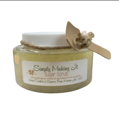 Sugar Scrub (9oz) laura spencer, sugar scrub, laura spencer sugar scrub, black belt, handmade scrubs, handmade sugar scrubs, organic sugar scrubs