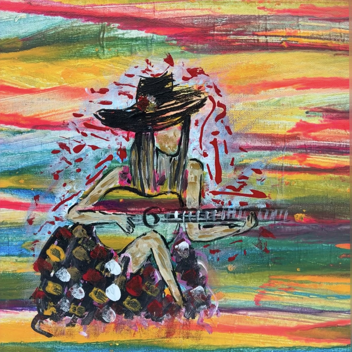 Sunset Song  phalecia young, phalecia, young, sunset, song, sunset song, acrylic, acrylic painting, painting 