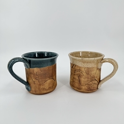 Tall Gingko Mug mug, coffee mug, coffee cup, ceramic, pottery, ceramic mug, pottery mug, 