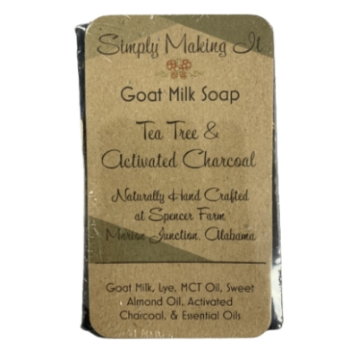 Tea Tree Oil & Charcoal Soap laura spencer, laura spencer goat milk soap, goat milk soap, natural soap, simply making it, simply making it soap