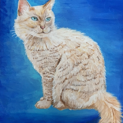 Tiger Cat natalie breaux, Tiger cat, long hair cat, cat painting