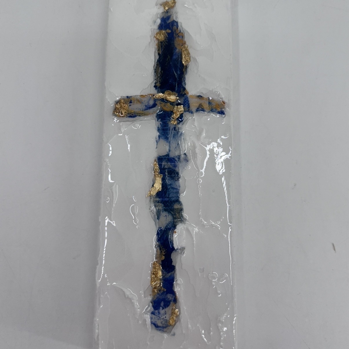 Torn Cross Mixed Media Painting Angela Fernandez, mixed media, cross