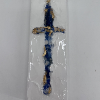Torn Cross Mixed Media Painting Angela Fernandez, mixed media, cross