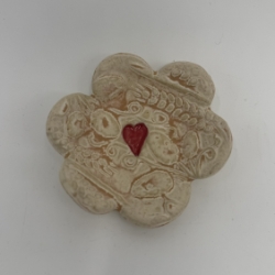 Trinket Dish mary jane moore, trinket dish, ceramic, pottery, lace, heart