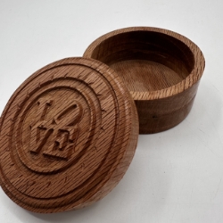 LOVE Trinket Box Robert Knight, trinket bow with carving, woodwork, wood, wooden