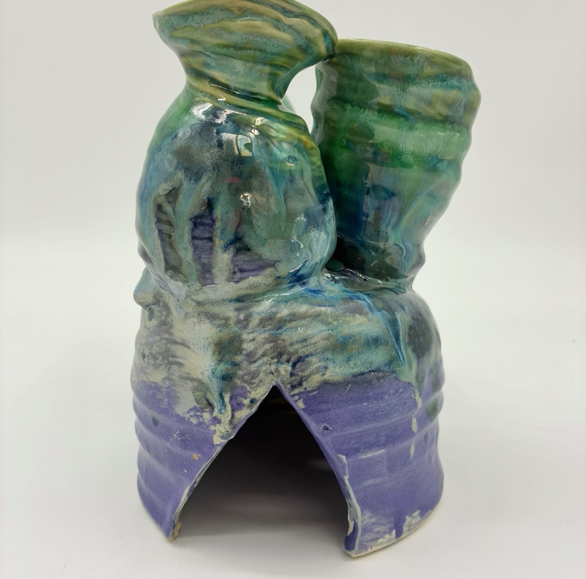 Triple Toad House lisa lenox, triple toad house, ceramic, clay, pottery, frog, garden, home