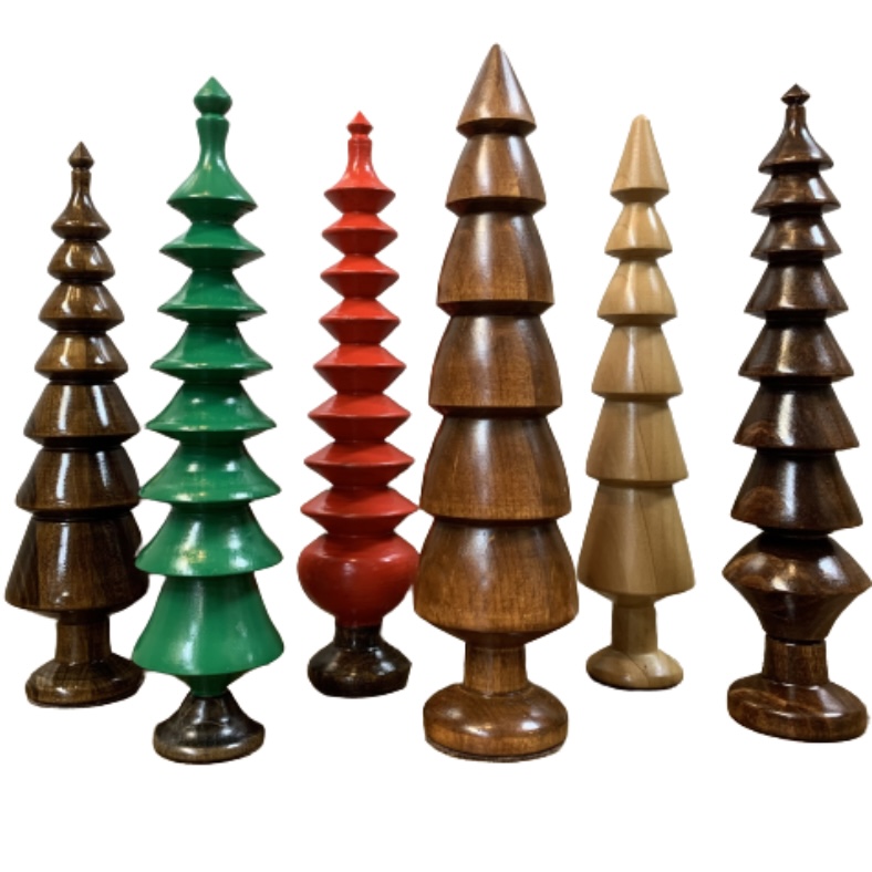 Turned Wood Tree  laithe, turned, wood, tree, bud rogers, clarke county, christmas tree, 