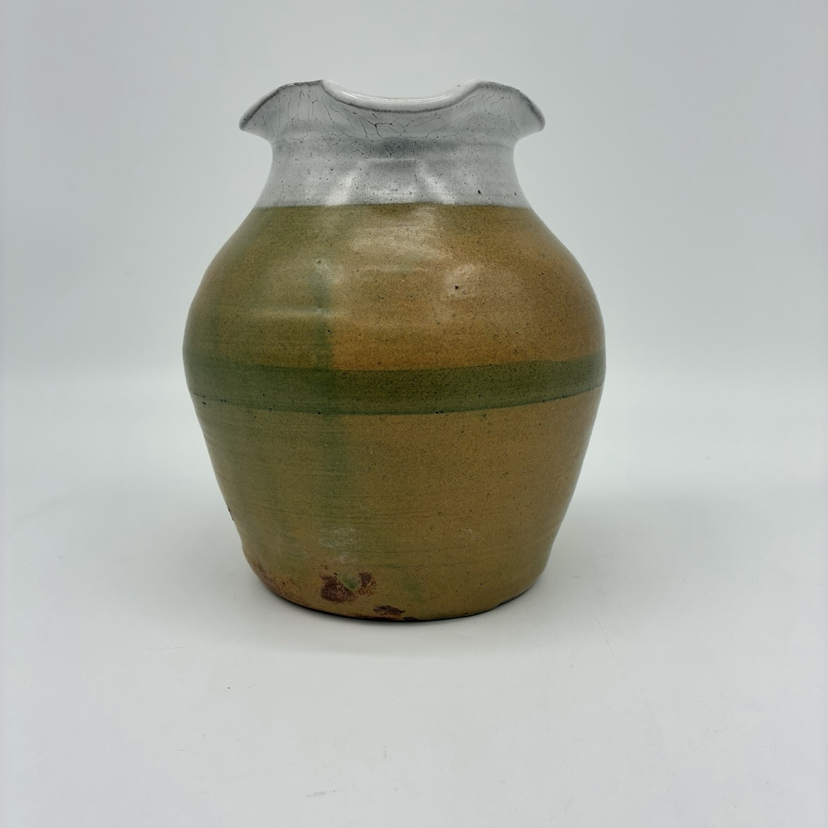 Vase  eric, miller, eric miller, vase, green, white, pottery, clay 