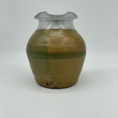 Vase  eric, miller, eric miller, vase, green, white, pottery, clay 