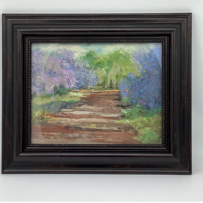 Wisteria Walk  karen, karen weir, weir, painting, paint, pastel, framed, framed painting, wisteria, wisteria walk, walk