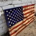 Wood Carved American Flag - 12426