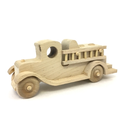 Wooden Fire Truck wooden truck, wood carving, wood toy, wooden toy