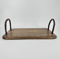 Wooden Tray with Grapevine Handles rickey elliott, grapevine handles, wooden tray, wooden tray with grapevine handles, 