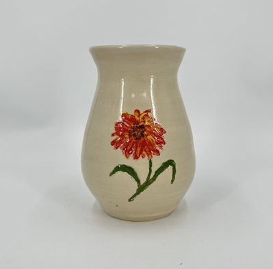 Zina Flower Vase sam williams, 8" vase, pottery zinna vase, 