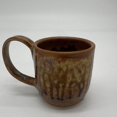 Mug Jo Taylor, Mug, brown, greenish, small, handle, pottery