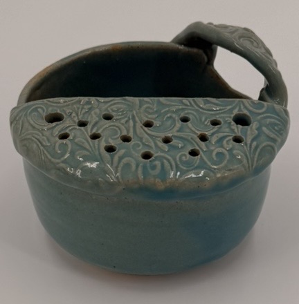 Berry Bowl with Handles Cyan Mary Jane Moore, Berry bowl, Berry, Bowl, Blue