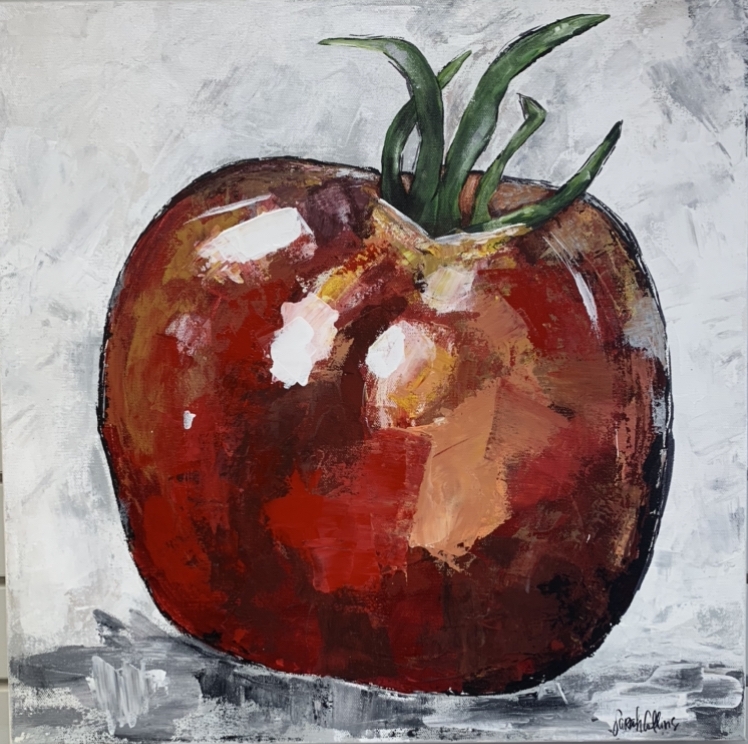 Backyard Bliss Sarah Collins, apple, acrylic, canvas, Black Belt Treasures 