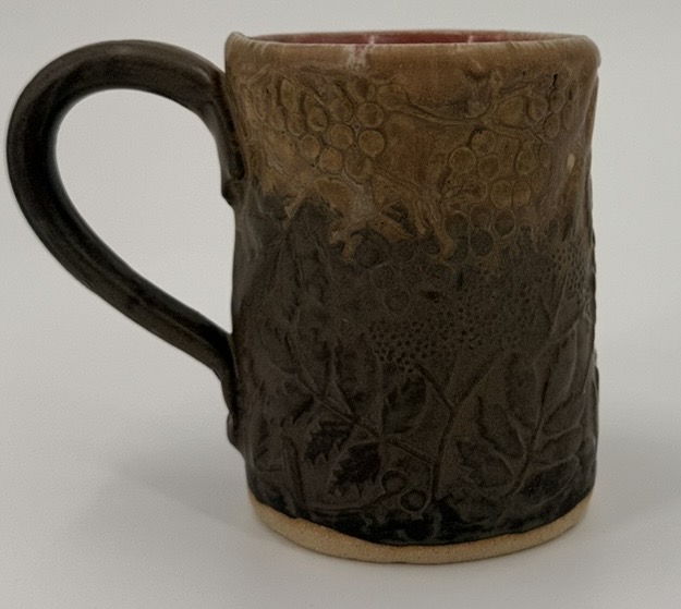 Large Carved Mug  Mary Jane Moore, mug, carved mug, coffee mug